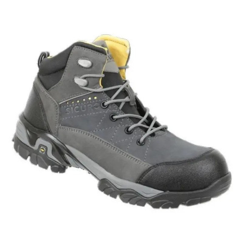 Bota Industrial Sicuro Sf09 Dieléctrica Casquillo Poliamida #mlpos_1 | Color: Gris #color_gris #sku_sf09gr25 #sku_sf09gr28