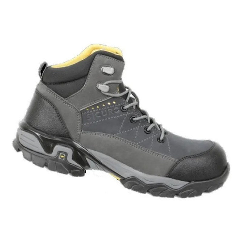 Bota Industrial Sicuro Sf09 Dieléctrica Casquillo Poliamida #mlpos_2 | Color: Gris #color_gris #sku_sf09gr25 #sku_sf09gr28