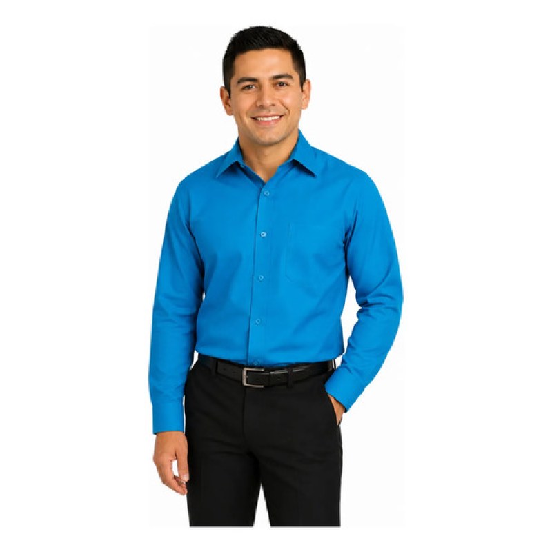Camisa De Vestir Para Adulto Turquesa 34 A 42 #mlpos_1 | Color: Turquesa - Rodolfo #color_turquesa_-_rodolfo #sku_rvtr34 #sku_rvtr36 #sku_rvtr38 #sku_rvtr40 #sku_rvtr42