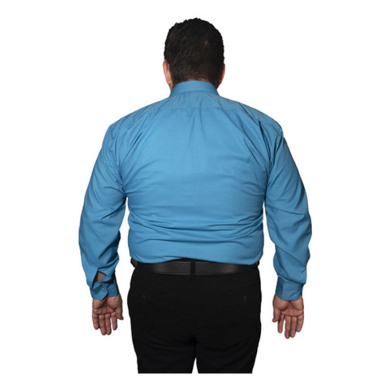 Camisa Vestir Para Adulto Turquesa Tallas Extras 52 A 56 #mlpos_6 | Color: Turquesa - Rodolfo #color_turquesa_-_rodolfo #sku_rvtr52 #sku_rvtr54 #sku_rvtr56