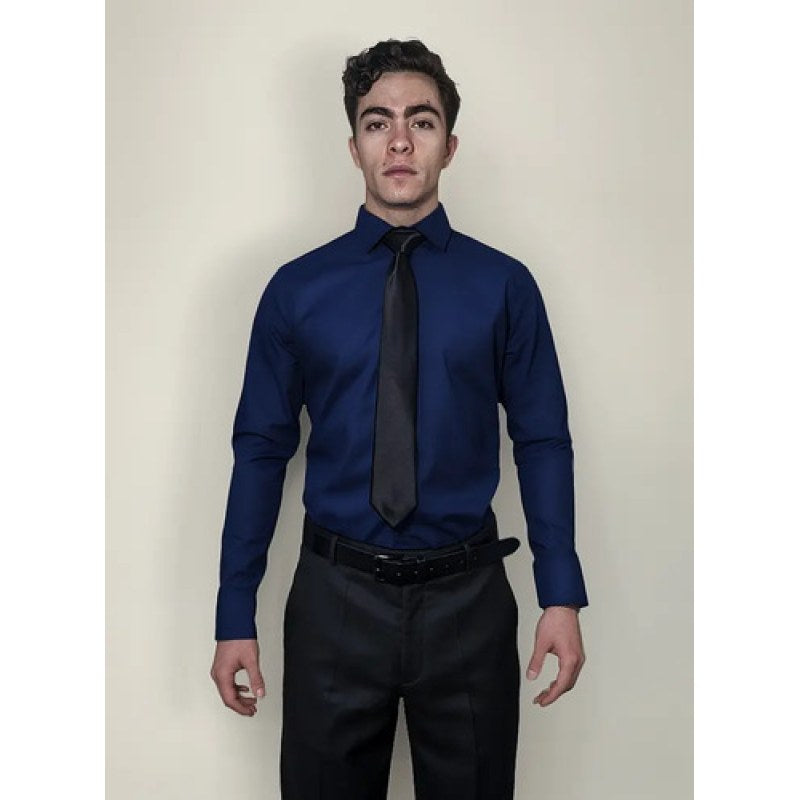 Camisa De Vestir Para Adulto Azul Marino 34, 36, 38 Y 42 #mlpos_1 | Color: Azul marino - Rodolfo #color_azul_marino_-_rodolfo #sku_rvmrn34 #sku_rvmrn36 #sku_rvmrn38 #sku_rvmrn40 #sku_rvmrn42