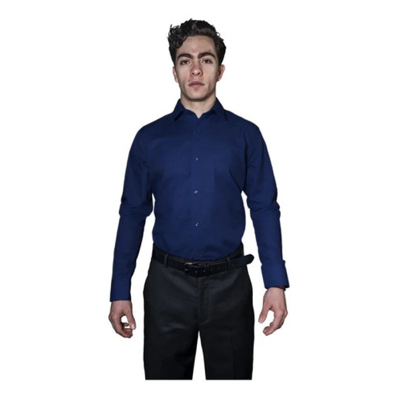 Camisa De Vestir Para Adulto Azul Marino 34, 36, 38 Y 42 #mlpos_2 | Color: Azul marino - Rodolfo #color_azul_marino_-_rodolfo #sku_rvmrn34 #sku_rvmrn36 #sku_rvmrn38 #sku_rvmrn40 #sku_rvmrn42