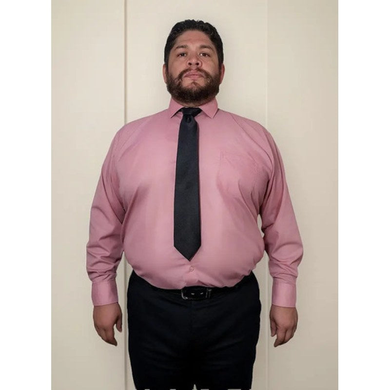 Camisa Vestir Para Adulto Palo De Rosa Tallas Extras 52 A 56 #mlpos_1 | Color: Palo de rosa - Rodolfo #color_palo_de_rosa_-_rodolfo #sku_rvpl52 #sku_rvpl54 #sku_rvpl56
