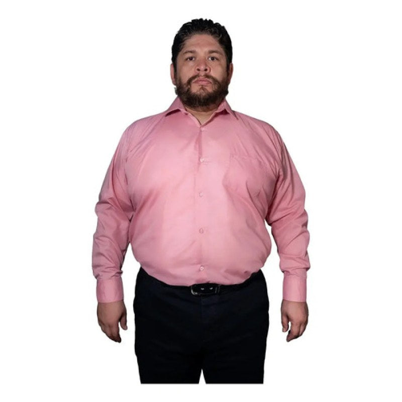 Camisa Vestir Para Adulto Palo De Rosa Tallas Extras 52 A 56 #mlpos_2 | Color: Palo de rosa - Rodolfo #color_palo_de_rosa_-_rodolfo #sku_rvpl52 #sku_rvpl54 #sku_rvpl56