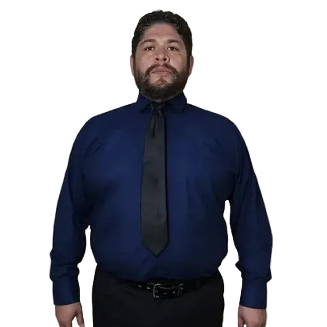 Camisa Vestir De Adulto Azul Marino Talla Extras 52 A 56 #mlpos_2 | Color: Azul marino - Rodolfo #color_azul_marino_-_rodolfo #sku_rvmrn52 #sku_rvmrn54 #sku_rvmrn56