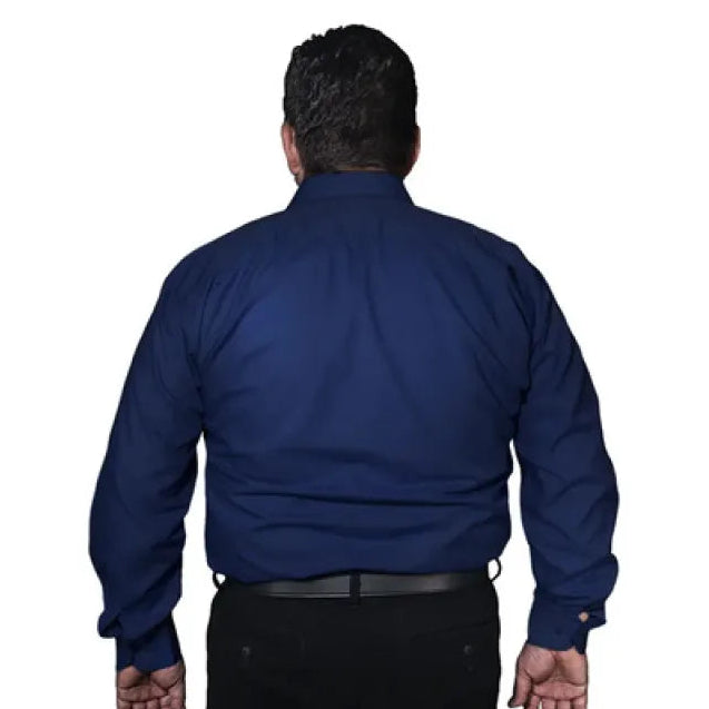 Camisa Vestir De Adulto Azul Marino Talla Extras 52 A 56 #mlpos_8 | Color: Azul marino - Rodolfo #color_azul_marino_-_rodolfo #sku_rvmrn52 #sku_rvmrn54 #sku_rvmrn56