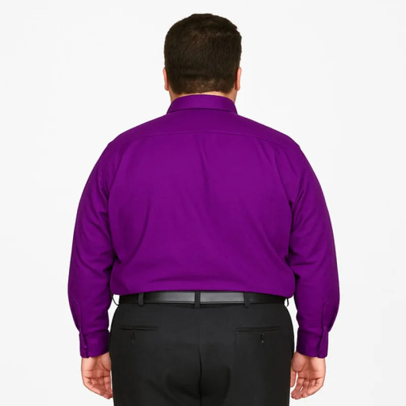 Camisa Vestir De Adulto Morada Tallas Extras 52, 54 Y 56 #mlpos_12 | Color: Morada - Zanely #color_morada_-_zanely #sku_znmrd52 #sku_znmrd54 #sku_znmrd56