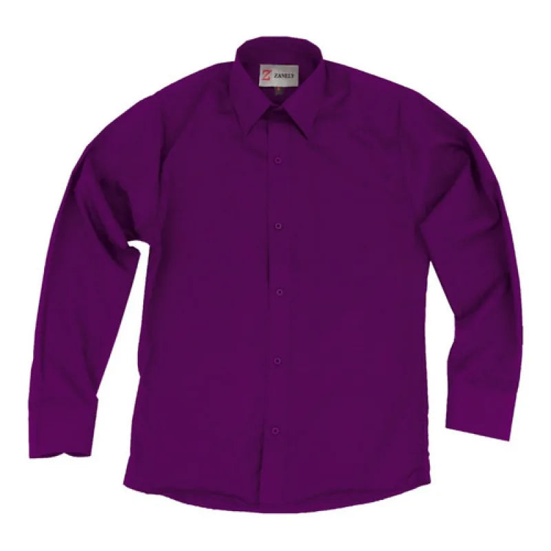 Camisa Vestir De Adulto Morada Tallas Extras 52, 54 Y 56 #mlpos_13 | Color: Morada - Zanely #color_morada_-_zanely #sku_znmrd52 #sku_znmrd54 #sku_znmrd56