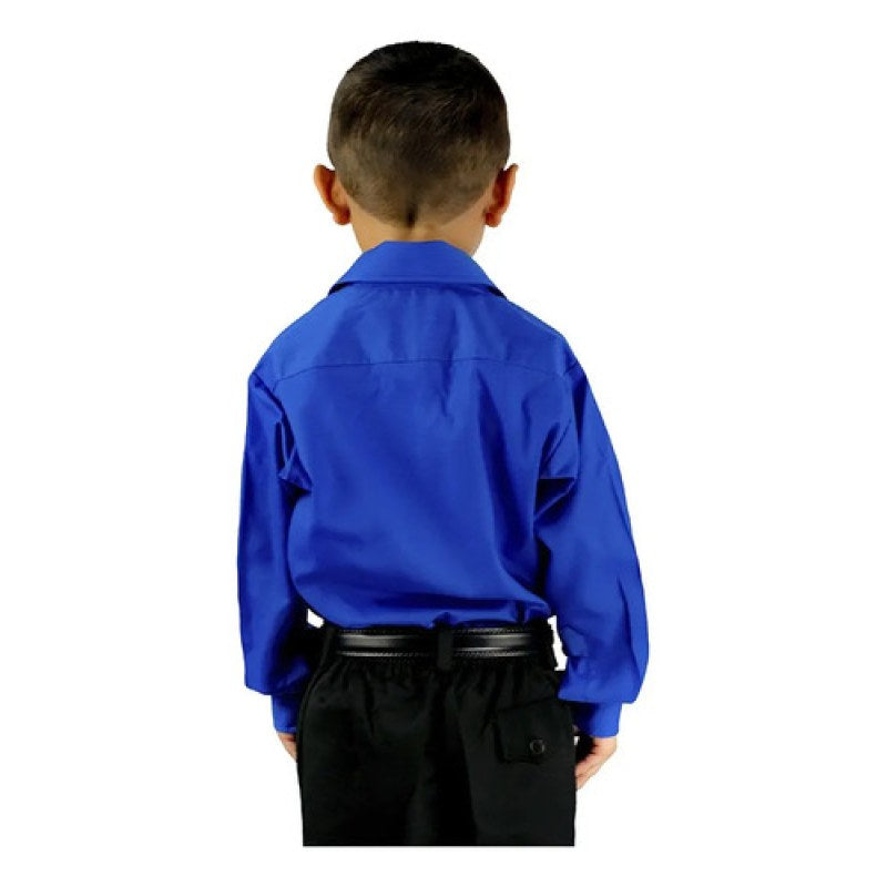 Camisa Vestir Infantil Juvenil Azul Rey Tallas 2 A 16 #mlpos_5 | Color: Azul rey - Zanely #color_azul_rey_-_zanely #sku_znry02 #sku_znry04 #sku_znry06 #sku_znry08 #sku_znry10 #sku_znry12 #sku_znry14 #sku_znry16