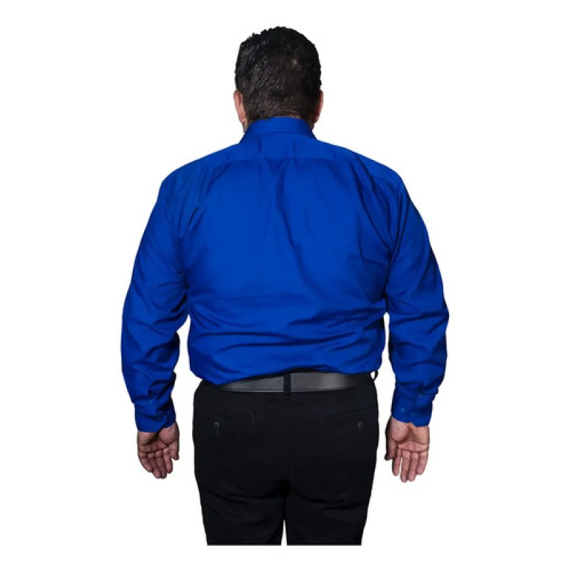 Camisa Vestir Adulto Azul Rey Tallas Extras 52, 54 Y 56 #mlpos_6 | Color: Azul rey - Rodolfo #color_azul_rey_-_rodolfo #sku_rvry52 #sku_rvry54 #sku_rvry56