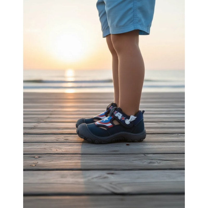 Sandalia Capitan America Aqualeta Acualeta Alberca Avenger #mlpos_1 | Color: Ecko - Azul marino #color_ecko_-_azul_marino #sku_ecko-marino-15 #sku_ecko-marino-16 #sku_ecko-marino-17 #sku_ecko-marino-18
