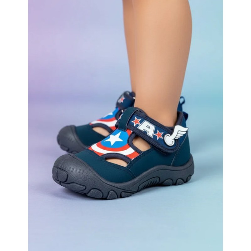 Sandalia Capitan America Aqualeta Acualeta Alberca Avenger #mlpos_2 | Color: Ecko - Azul marino #color_ecko_-_azul_marino #sku_ecko-marino-15 #sku_ecko-marino-16 #sku_ecko-marino-17 #sku_ecko-marino-18