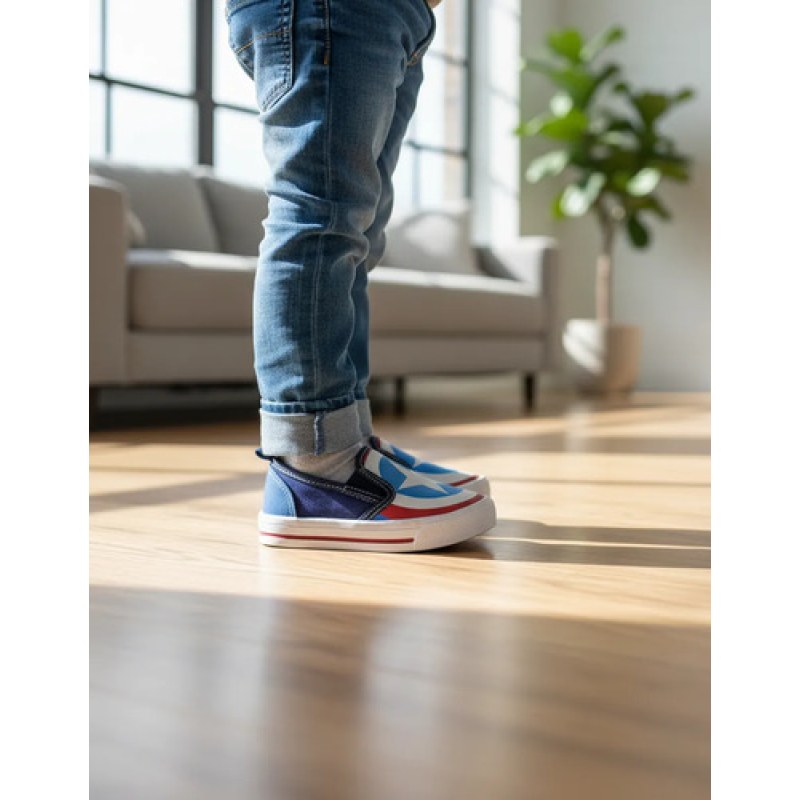 Tenis Capitan America Sin Agujetas Sueco Cerrado Blur #mlpos_1 | Color: Azul marino #color_azul_marino #sku_blur13 #sku_blur15