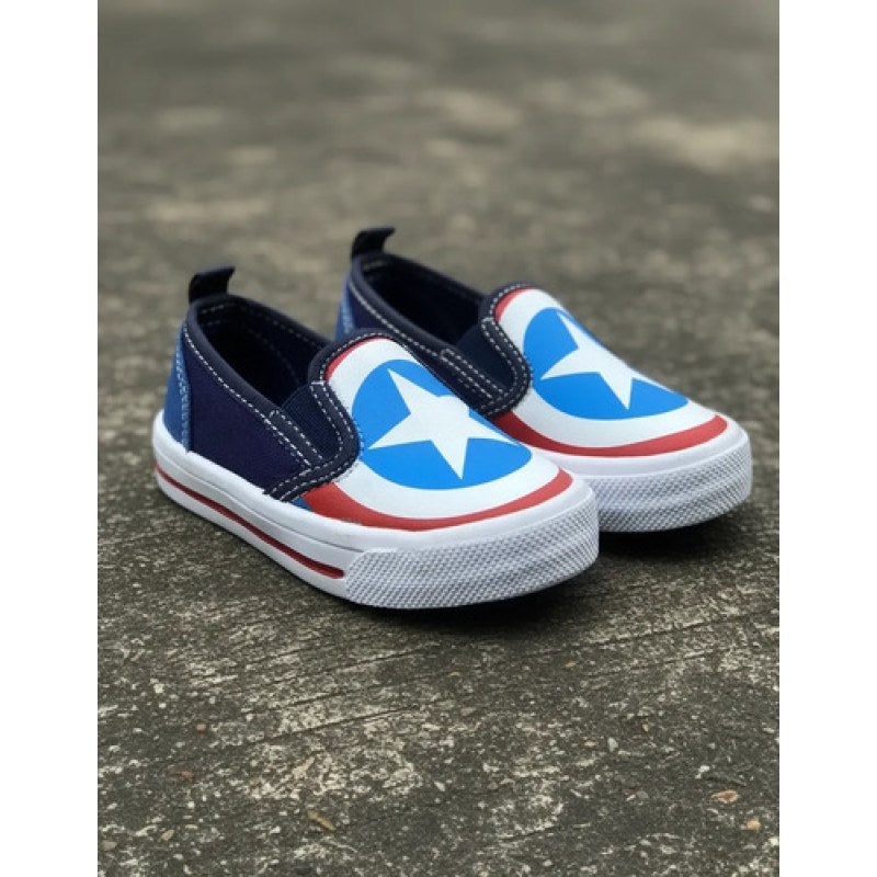 Tenis Capitan America Sin Agujetas Sueco Cerrado Blur #mlpos_3 | Color: Azul marino #color_azul_marino #sku_blur13 #sku_blur15