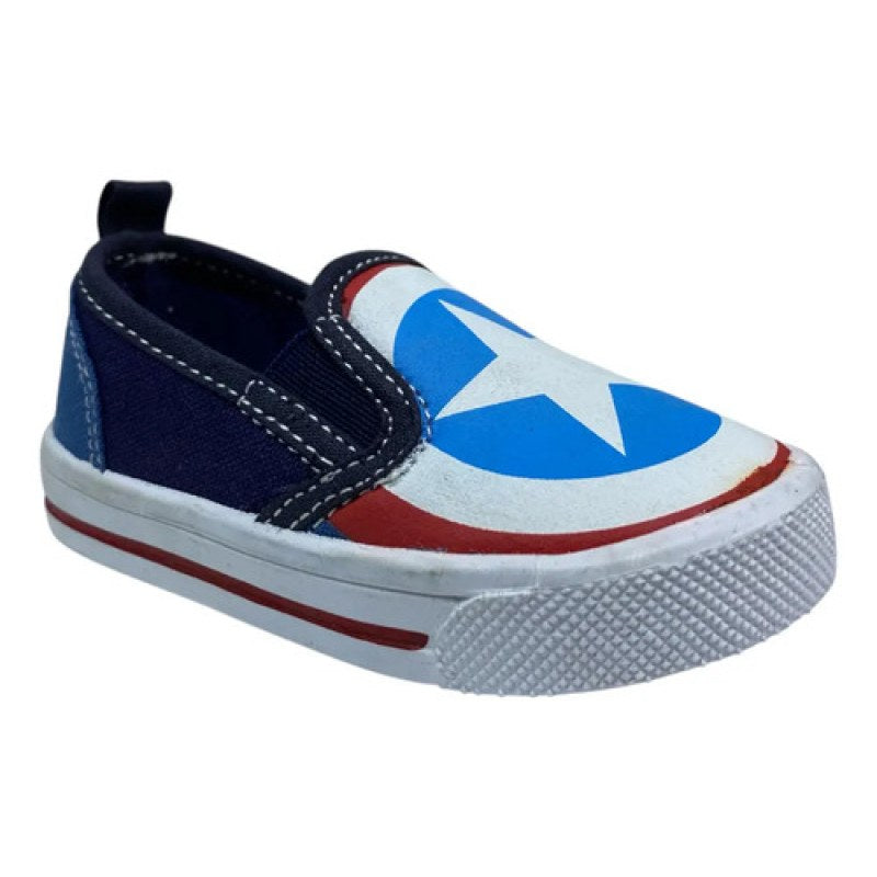 Tenis Capitan America Sin Agujetas Sueco Cerrado Blur #mlpos_7 | Color: Azul marino #color_azul_marino #sku_blur13 #sku_blur15