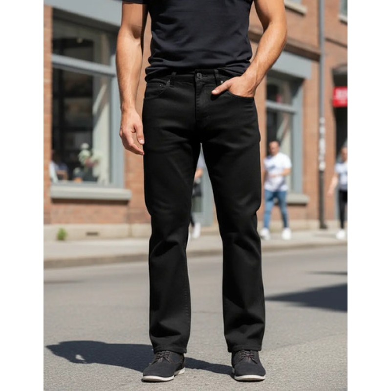 Pantalón Furor Maverick Gabardina Corte Recto Regular 44-46 #mlpos_7 | Color: Negro #color_negro #sku_mvgng4432 #sku_mvgng4632