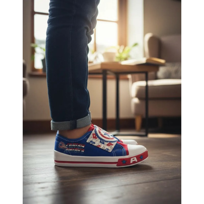 Tenis Capitan America Avenger Vengador Marvel Comics Adam #mlpos_1 | Color: Azul #color_azul #sku_2599510512 #sku_2599510513 #sku_2599510514 #sku_2599510515