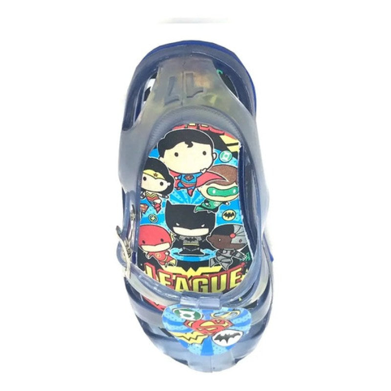 Sandalia Huarache Liga De La Justicia Superman Vulcano #mlpos_7 | Color: Azul marino #color_azul_marino #sku_2629168712 #sku_2629168713