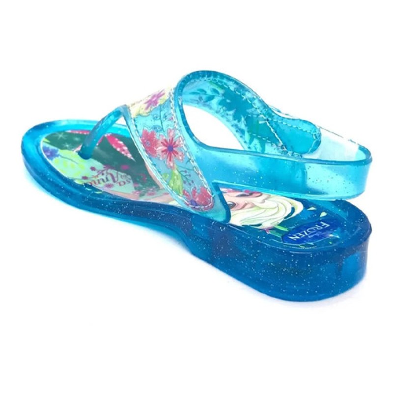 Sandalia Chancla Pata De Gallo Disney Frozen Elsa Y Ana #mlpos_6 | Color: Rebeca - Celeste #color_rebeca_-_celeste #sku_rebeca-13 #sku_rebeca-14