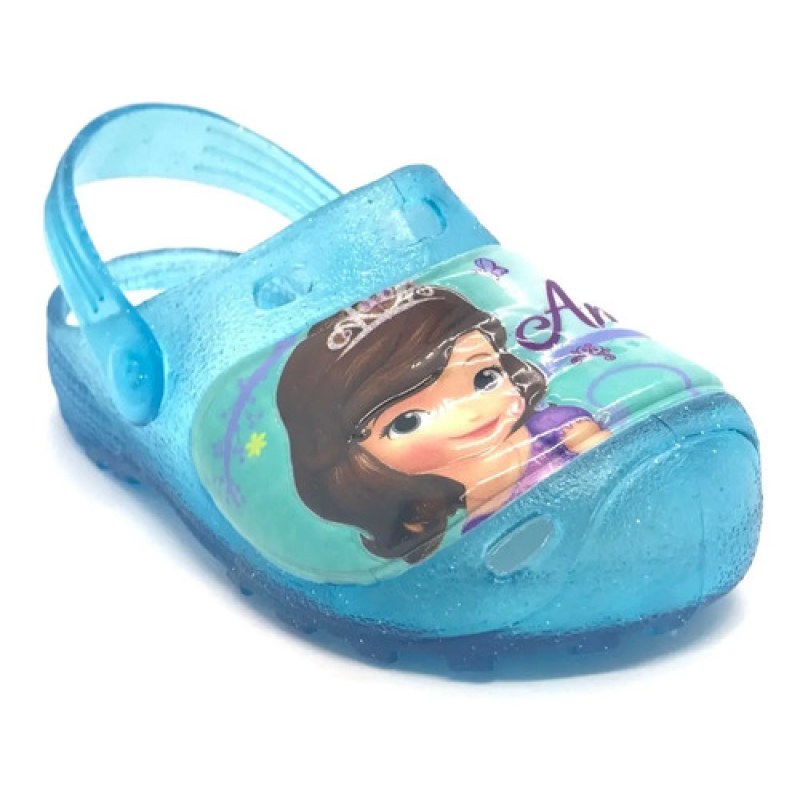 Sandalia Chancla Sueco Princesita Sofia Veronica Celeste #mlpos_4 | Color: Celeste #color_celeste #sku_2629048913 #sku_2629048915
