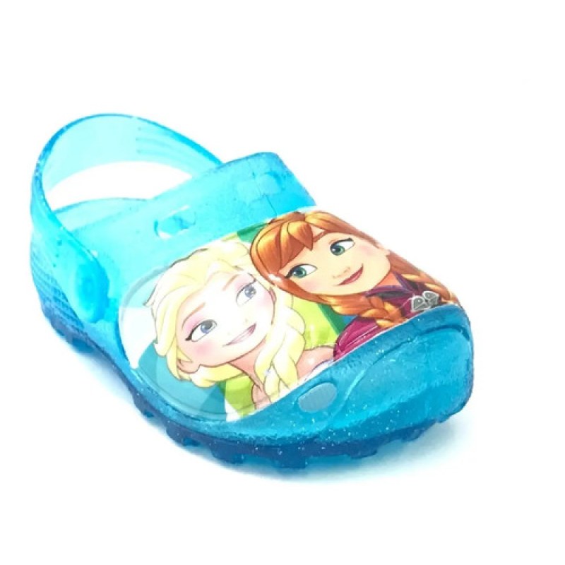 Sandalia Chancla Sueco Entrenador Disney Frozen Elsa Y Ana #mlpos_14 | Color: Valentina - Celeste #color_valentina_-_celeste #sku_valentina-celeste-13 #sku_valentina-celeste-14