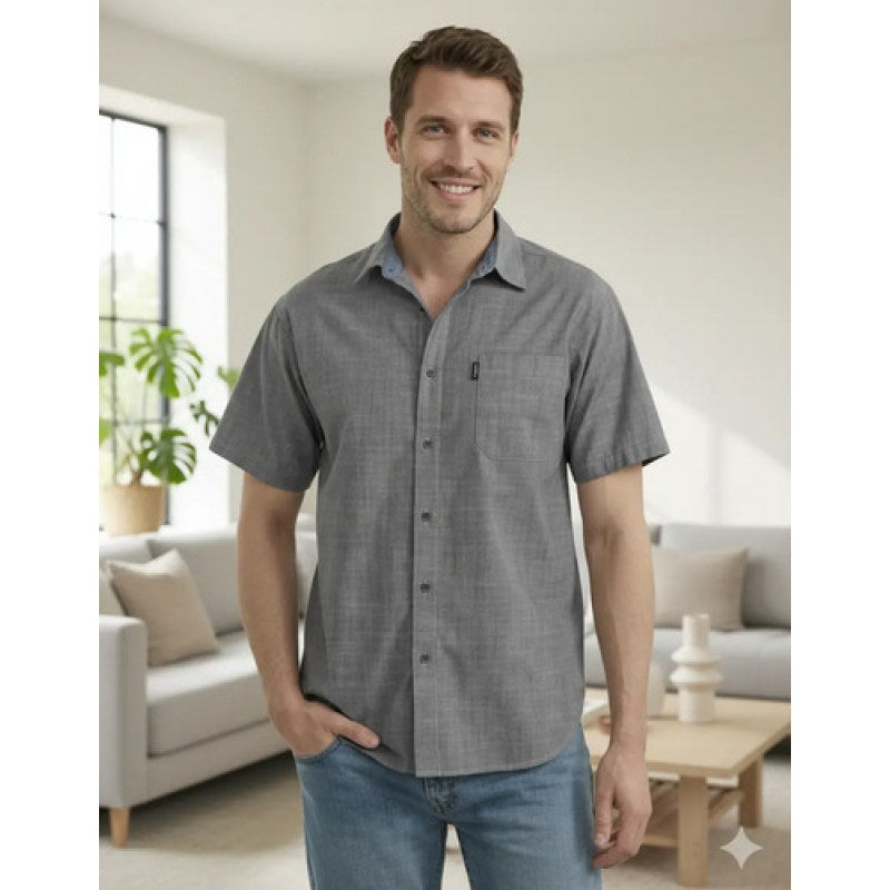 Dickies Ws535 Lwc Camisa Manga Corta Casual Tela Cambray #mlpos_1 | Color: RCCB - Gris Oxford #color_rccb_-_gris_oxford #sku_ws535rccbl #sku_ws535rccbm #sku_ws535rccbs