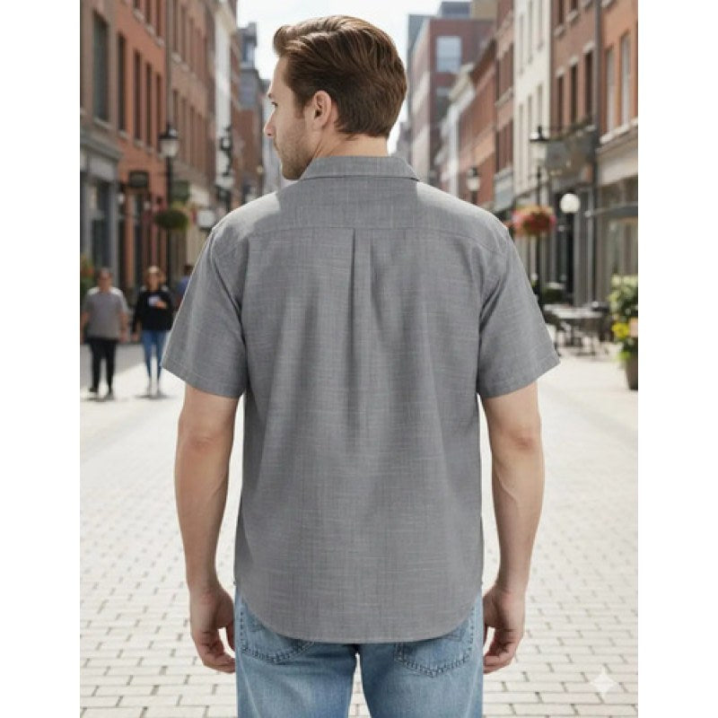 Dickies Ws535 Lwc Camisa Manga Corta Casual Tela Cambray #mlpos_2 | Color: RCCB - Gris Oxford #color_rccb_-_gris_oxford #sku_ws535rccbl #sku_ws535rccbm #sku_ws535rccbs