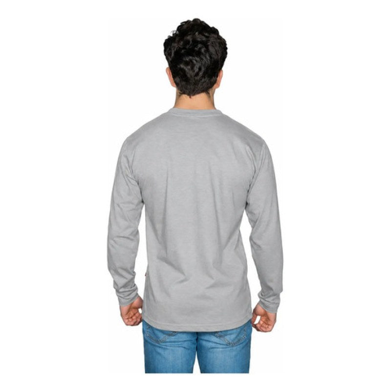 Playera Brans Cuello Redondo Manga Larga Resistente S-xl #mlpos_33 | Color: Gris acero #color_gris_acero #sku_brrlgal #sku_brrlgam #sku_brrlgas #sku_brrlgaxl