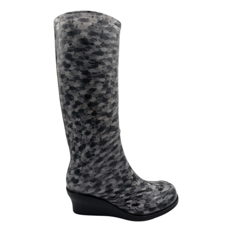Bota Moda Sandak Mujer Lluvia Impermeable Con Tacon Lulu #mlpos_17 | Color: Gris #color_gris #sku_bsllgr22