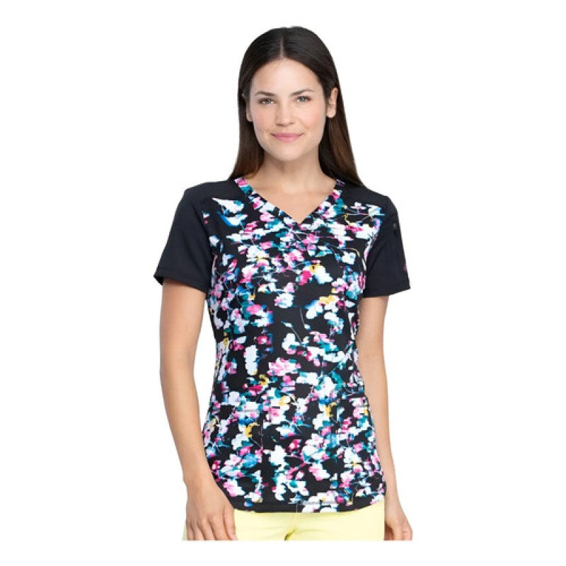 Dickies Dk732 Filipina Quirúrgica Médica Estampada Mujer #mlpos_17 | Color: FLMT - Negra #color_flmt_-_negra #sku_dk732flmtl #sku_dk732flmtm #sku_dk732flmts #sku_dk732flmtxl #sku_dk732flmtxs