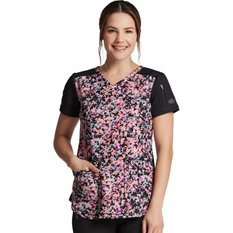 Dickies Dk732 Filipina Quirúrgica Médica Estampada Mujer #mlpos_22 | Color: FACP - Negra #color_facp_-_negra #sku_dk732facpl #sku_dk732facpm #sku_dk732facps #sku_dk732facpxs