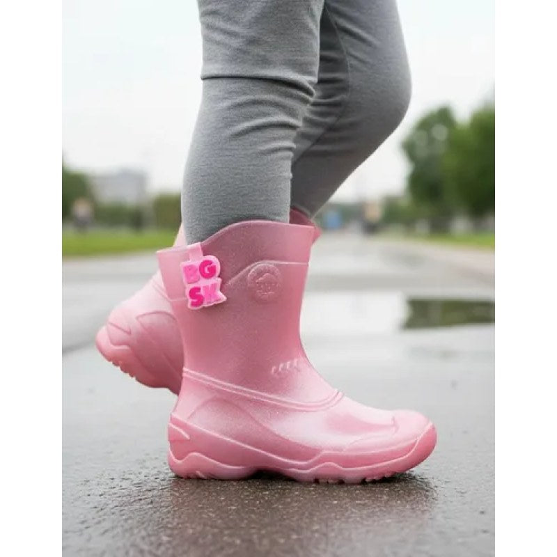Bota De Niña Bubble Gummers Para Lluvia Impermeable Durable #mlpos_1 | Color: Caramello - Rosa con Nacar #color_caramello_-_rosa_con_nacar #sku_caramelo-rosa-nacar-15 #sku_caramelo-rosa-nacar-16 #sku_caramelo-rosa-nacar-17 #sku_caramelo-rosa-nacar-18 #sku_caramelo-rosa-nacar-19 #sku_caramelo-rosa-nacar-20