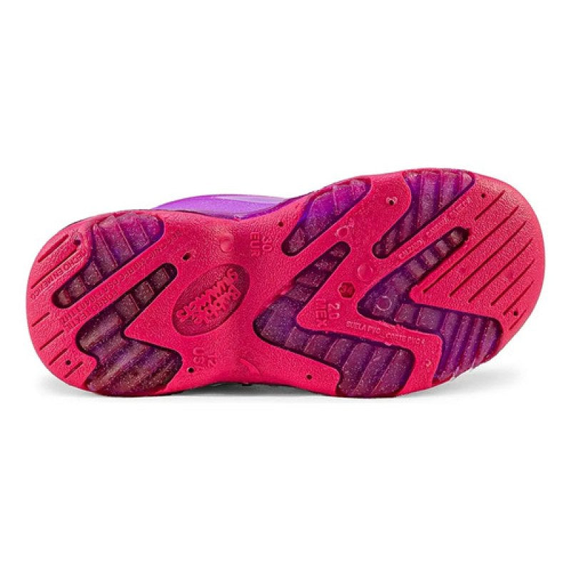 Bota De Niña Bubble Gummers Para Lluvia Impermeable Durable #mlpos_14 | Color: Burbujas - Lila cristal con bugambilia #color_burbujas_-_lila_cristal_con_bugambilia #sku_burbujas-lila-cristal-16 #sku_burbujas-lila-cristal-19 #sku_burbujas-lila-cristal-20 #sku_burbujas-lila-cristal-21