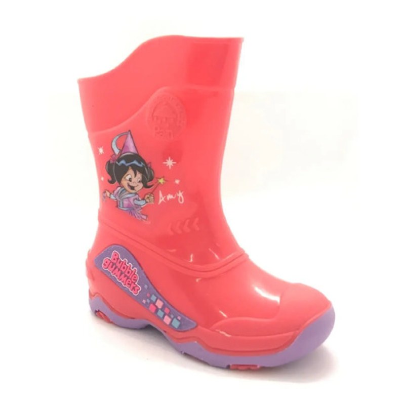 Bota De Niña Bubble Gummers Para Lluvia Impermeable Durable #mlpos_17 | Color: Burbujas - Coral Lila #color_burbujas_-_coral_lila #sku_burbujas-coral-20