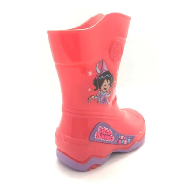 Bota De Niña Bubble Gummers Para Lluvia Impermeable Durable #mlpos_18 | Color: Burbujas - Coral Lila #color_burbujas_-_coral_lila #sku_burbujas-coral-20