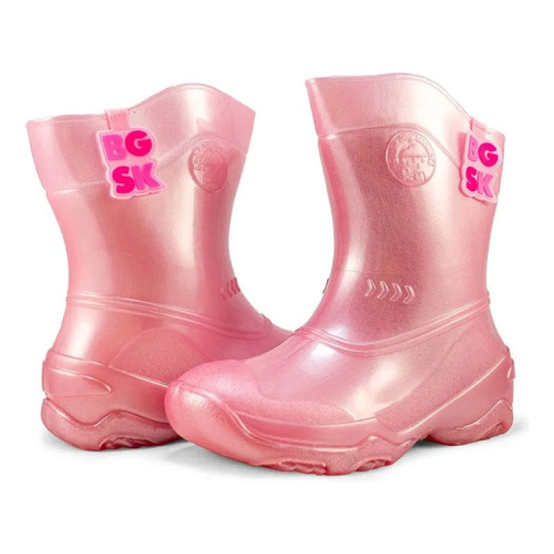 Bota De Niña Bubble Gummers Para Lluvia Impermeable Durable #mlpos_6 | Color: Caramello - Rosa con Nacar #color_caramello_-_rosa_con_nacar #sku_caramelo-rosa-nacar-15 #sku_caramelo-rosa-nacar-16 #sku_caramelo-rosa-nacar-17 #sku_caramelo-rosa-nacar-18 #sku_caramelo-rosa-nacar-19 #sku_caramelo-rosa-nacar-20