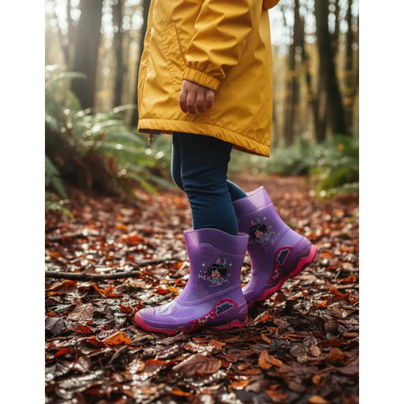 Bota De Niña Bubble Gummers Para Lluvia Impermeable Durable #mlpos_8 | Color: Burbujas - Lila cristal con bugambilia #color_burbujas_-_lila_cristal_con_bugambilia #sku_burbujas-lila-cristal-16 #sku_burbujas-lila-cristal-19 #sku_burbujas-lila-cristal-20 #sku_burbujas-lila-cristal-21