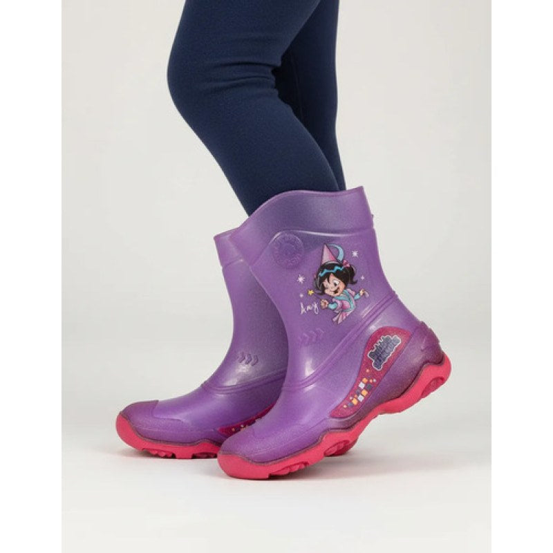 Bota De Niña Bubble Gummers Para Lluvia Impermeable Durable #mlpos_9 | Color: Burbujas - Lila cristal con bugambilia #color_burbujas_-_lila_cristal_con_bugambilia #sku_burbujas-lila-cristal-16 #sku_burbujas-lila-cristal-19 #sku_burbujas-lila-cristal-20 #sku_burbujas-lila-cristal-21