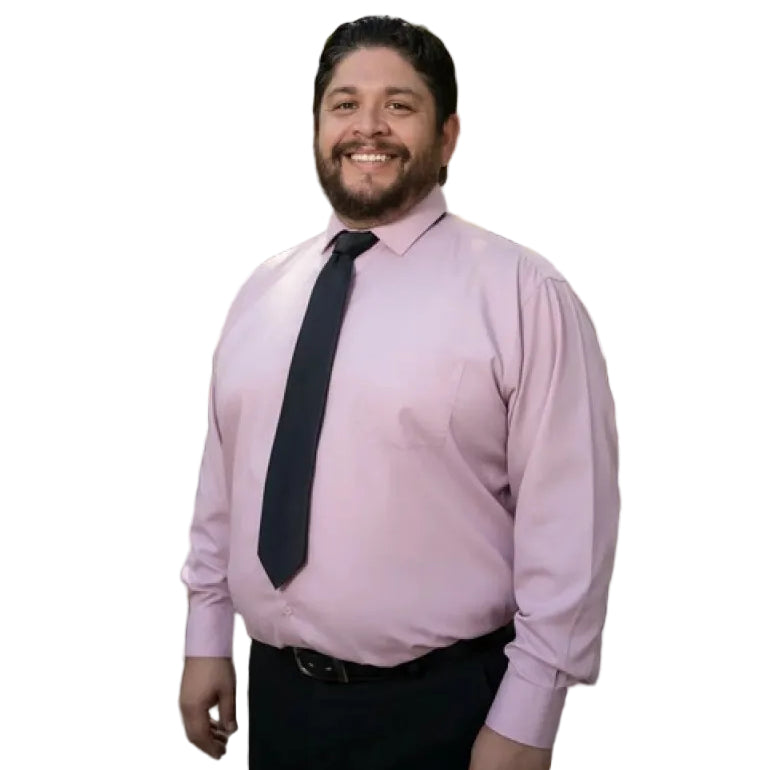 Camisa Vestir Adulto Rosa Pastel Tallas Extras 52, 54, Y 56 #mlpos_4 | Color: Rosa pastel - Rodolfo #color_rosa_pastel_-_rodolfo #sku_rvrs52 #sku_rvrs54 #sku_rvrs56