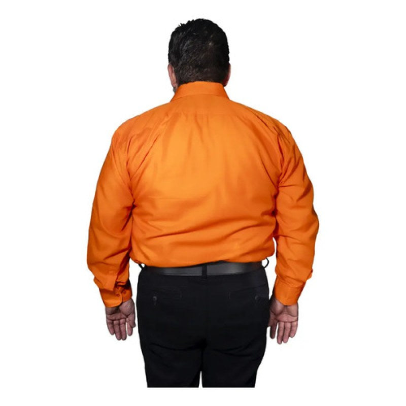 Camisa De Vestir Para Adulto Naranja Talla Extra 52, 54 Y 56 #mlpos_3 | Color: Naranja - Rodolfo #color_naranja_-_rodolfo #sku_rvnr52 #sku_rvnr54 #sku_rvnr56