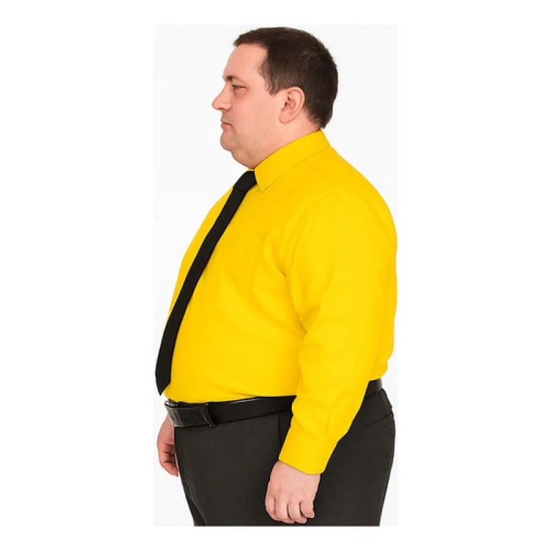 Camisa Vestir Adulto Amarillo Mango Tallas Extra 52, 54 Y 56 #mlpos_11 | Color: Mango - Zanely #color_mango_-_zanely #sku_znmng52 #sku_znmng54 #sku_znmng56