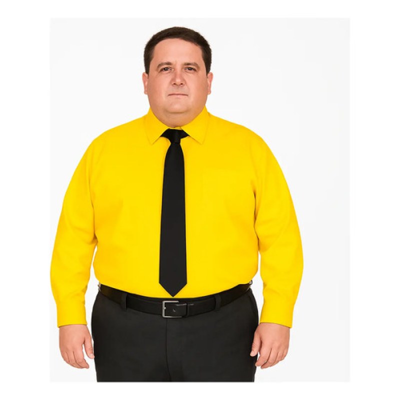 Camisa Vestir Adulto Amarillo Mango Tallas Extra 52, 54 Y 56 #mlpos_2 | Color: Mango - Rodolfo #color_mango_-_rodolfo #sku_rvmng52 #sku_rvmng54 #sku_rvmng56
