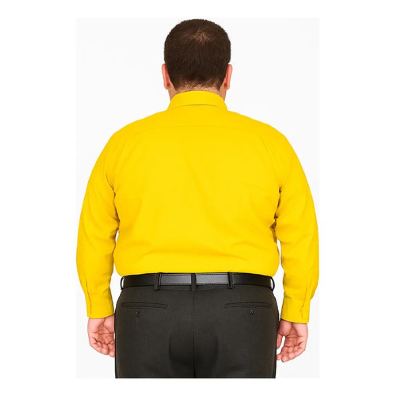 Camisa Vestir Adulto Amarillo Mango Tallas Extra 52, 54 Y 56 #mlpos_5 | Color: Mango - Rodolfo #color_mango_-_rodolfo #sku_rvmng52 #sku_rvmng54 #sku_rvmng56