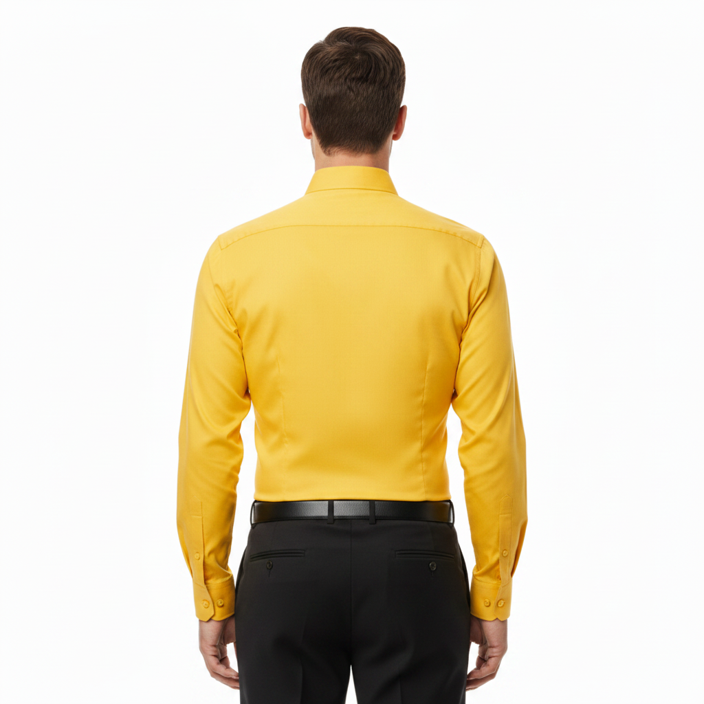 Camisa De Vestir Para Adulto Amarillo Mango 34 A 42