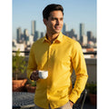 Camisa De Vestir Adulto Amarillo Mango Tallas Extras 44 A 50 #mlpos_1 | Color: Mango - Rodolfo #color_mango_-_rodolfo #sku_rvmng44 #sku_rvmng46 #sku_rvmng48 #sku_rvmng50