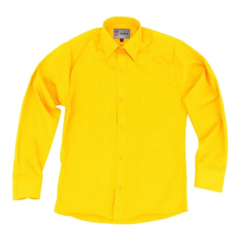 Camisa De Vestir Adulto Amarillo Mango Tallas Extras 44 A 50 #mlpos_4 | Color: Mango - Zanely #color_mango_-_zanely #sku_znmng44 #sku_znmng46 #sku_znmng48 #sku_znmng50