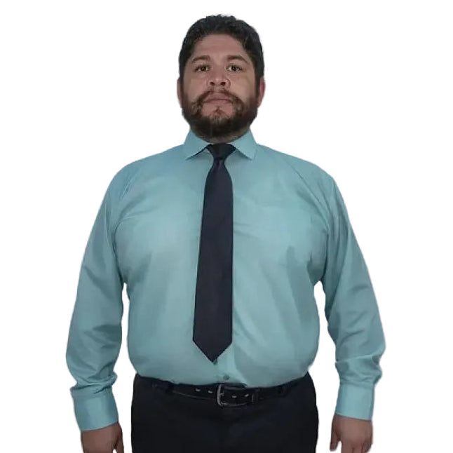 Camisa Vestir Para Adulto Verde Menta Tallas Extras 52 A 56 #mlpos_1 | Color: Verde menta - Zanely #color_verde_menta_-_zanely #sku_znmnt52 #sku_znmnt54 #sku_znmnt56