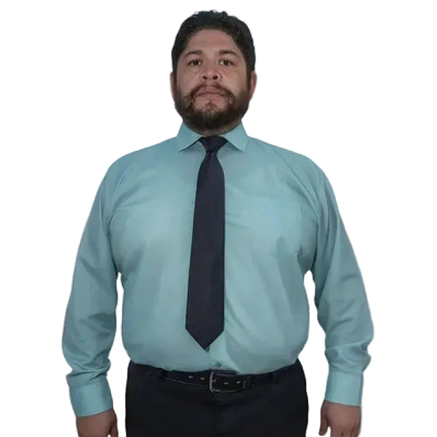 Camisa Vestir Para Adulto Verde Menta Tallas Extras 52 A 56 #mlpos_5 | Color: Verde menta - Rodolfo #color_verde_menta_-_rodolfo #sku_rvmnt52 #sku_rvmnt54 #sku_rvmnt56