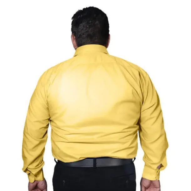 Camisa De Vestir Para Adulto Amarilla Tallas Extras 52 A 56 #mlpos_3 | Color: Amarilla - Rodolfo #color_amarilla_-_rodolfo #sku_rvam52 #sku_rvam54 #sku_rvam56