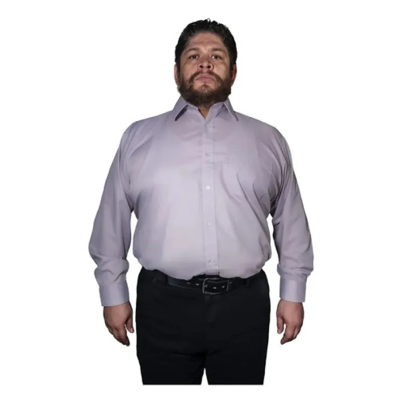 Camisa Vestir Adulto Gris Claro Perla Tallas Extras 52 A 56 #mlpos_2 | Color: Gris perla - Zanely #color_gris_perla_-_zanely #sku_znpr52 #sku_znpr54 #sku_znpr56